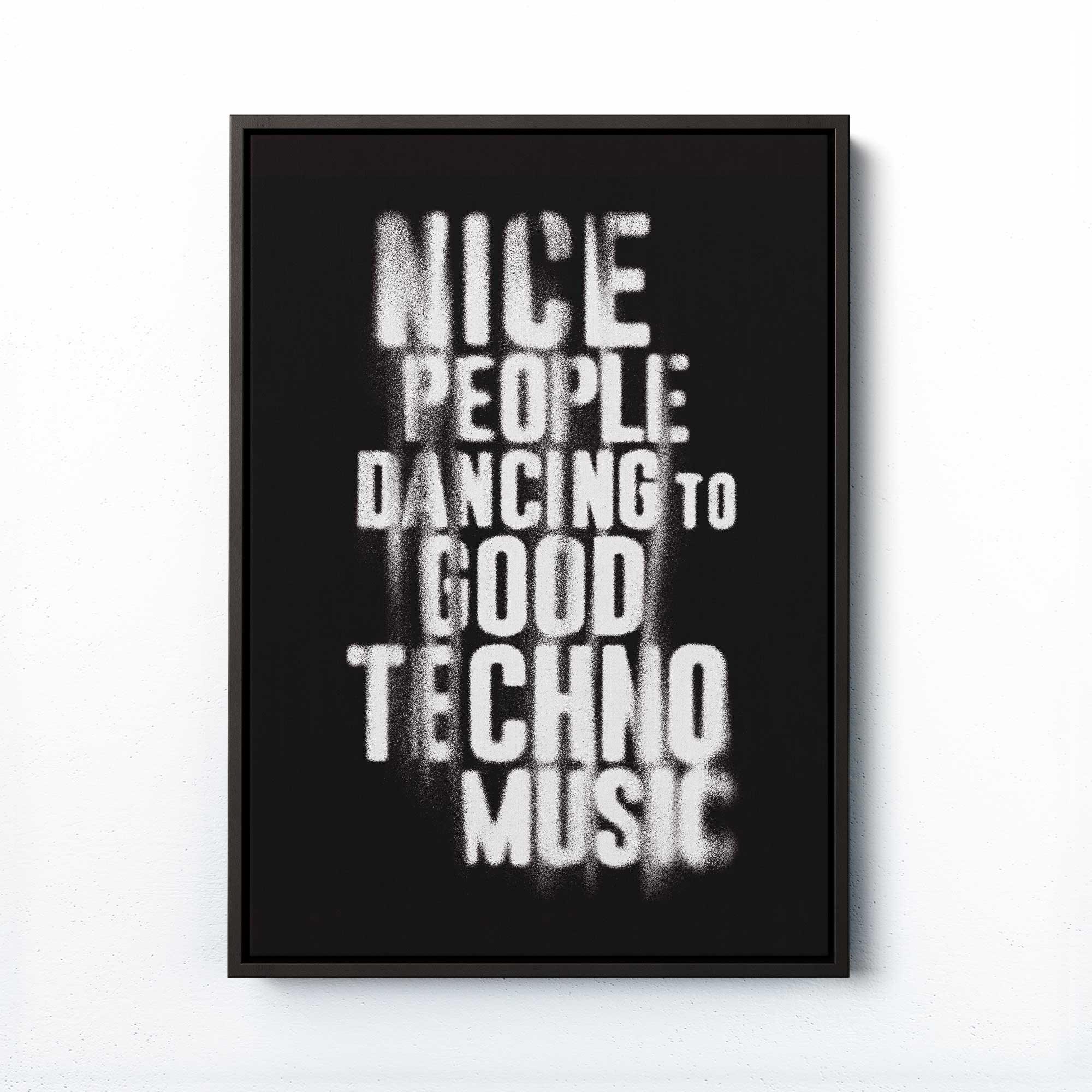 NICE PEOPLE DANCING TO GOOD TECHNO MUSIC PRINT - Afterhours Gallery 