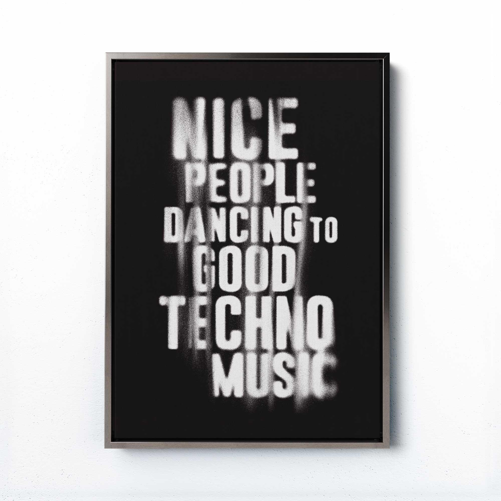 NICE PEOPLE DANCING TO GOOD TECHNO MUSIC PRINT - Afterhours Gallery 