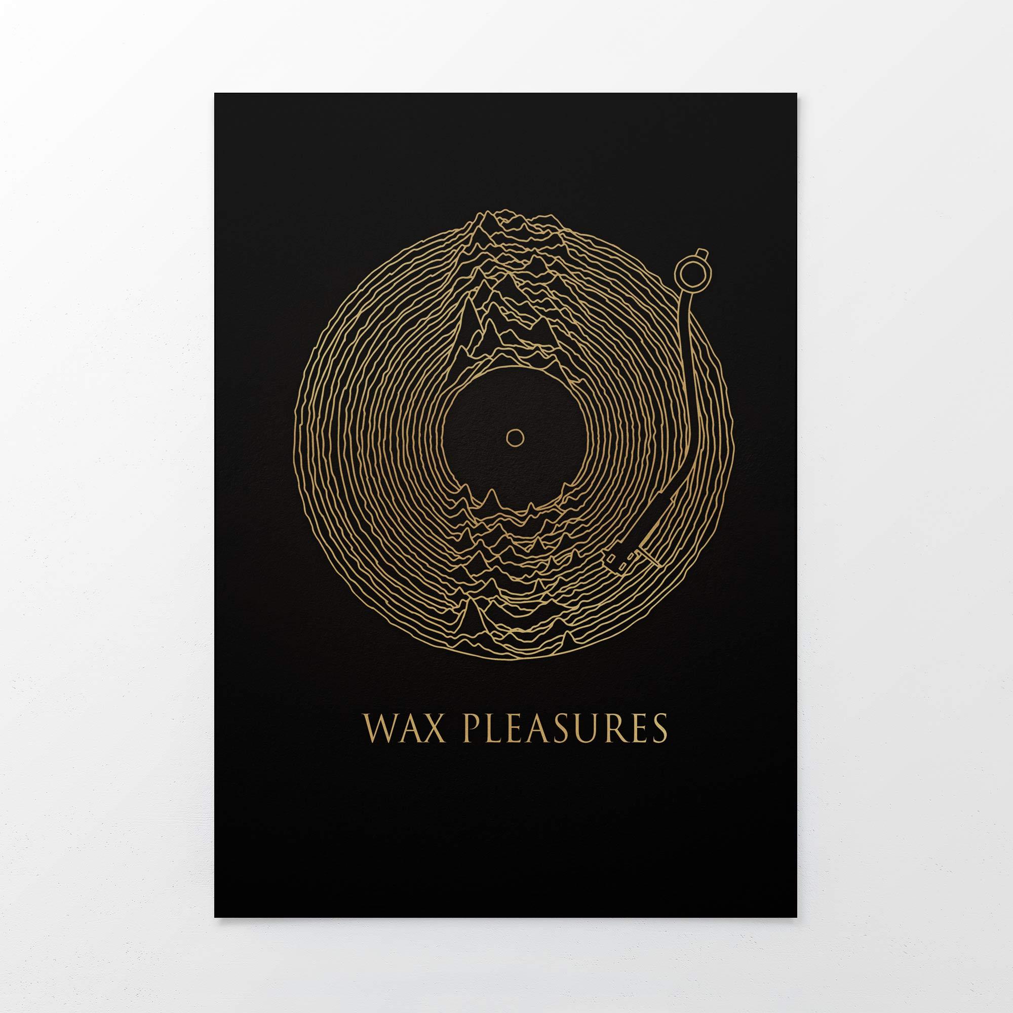 WAX PLEASURES PRINT - Iconic Vinyl Record Art with Joy Division Style